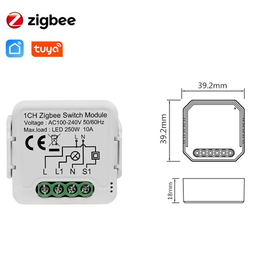 Diy Tuya Smartlife мини виртуальный Zigbee коммутационный модуль 1 Gang 10a с Alexa Google Яндекс Alice
Diy Tuya Smartlife мини виртуальный Zigbee коммутационный модуль 1 Gang 10a с Alexa Google Яндекс Alice