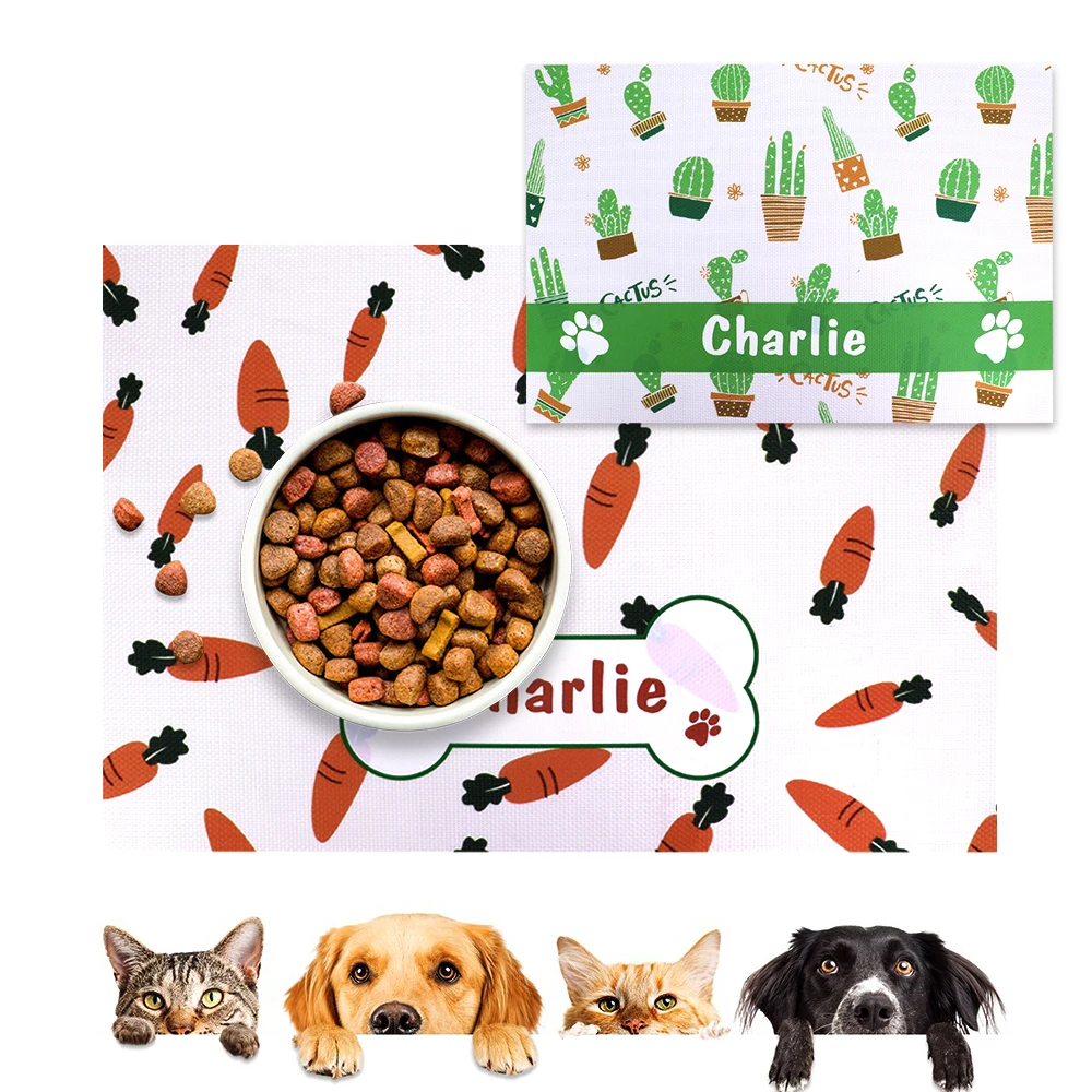 Custom Dog Placemat Waterproof Dogs Cat Bowl Mat Personalized Pet Name Food Pad Non-Slip Dog Feeding Water Bowl Mats Easy Washin
Custom Dog Placemat Waterproof Dogs Cat Bowl Mat Personalized Pet Name Food Pad Non-Slip Dog Feeding Water Bowl Mats Easy Washin