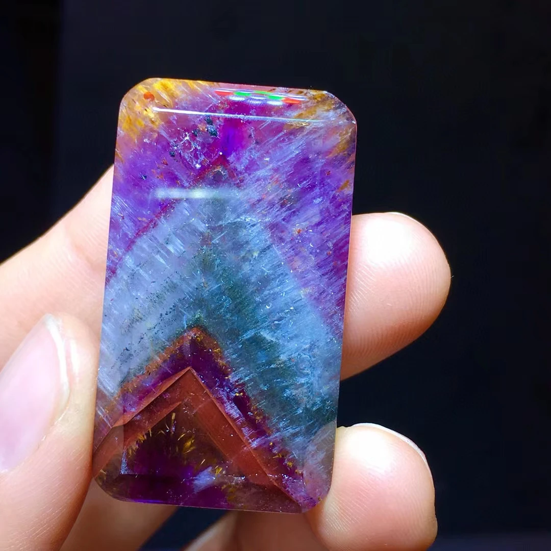 Natural Auralite 23 Cacoxenite Purple Red Rectangle Rutilated Quartz Pendant 40/22.8/6.2mm Women Necklace AAAAA
Natural Auralite 23 Cacoxenite Purple Red Rectangle Rutilated Quartz Pendant 40/22.8/6.2mm Women Necklace AAAAA