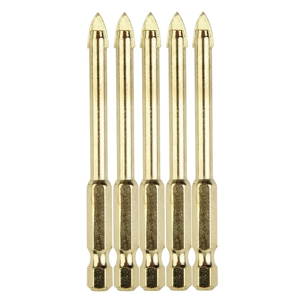 5pcs 6mm Titanium Superhard Alloy Ceramic Tile Glass Drill Bits Spear Head For Power Tools Drill Bits Accessories
5pcs 6mm Titanium Superhard Alloy Ceramic Tile Glass Drill Bits Spear Head For Power Tools Drill Bits Accessories