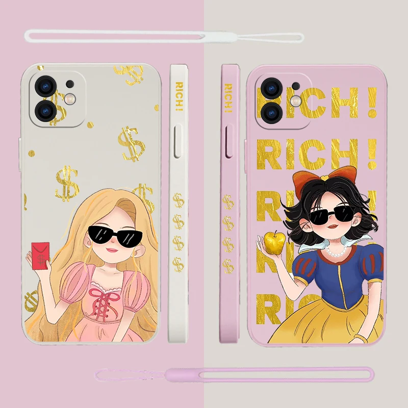 Disney Princess Rich Phone Case For iPhone 14 13 12 11 Pro Max Mini X XS MAX SE20 8 7 Plus 6 Plus Silicone Cases with Hand Strap 
Disney Princess Rich Phone Case For iPhone 14 13 12 11 Pro Max Mini X XS MAX SE20 8 7 Plus 6 Plus Silicone Cases with Hand Strap