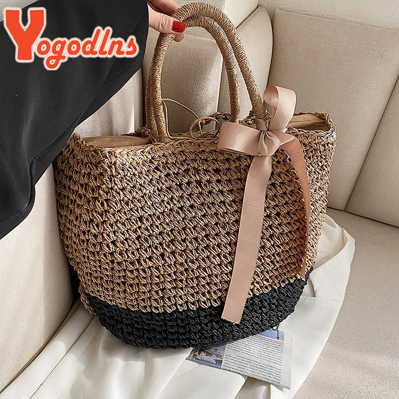 2023 Summer Handmade Straw Bags Ribbons Bowknot Beach Bag Casual Knitting Handbags Women Rattan Woven Shoulder Bag bolso
2023 Summer Handmade Straw Bags Ribbons Bowknot Beach Bag Casual Knitting Handbags Women Rattan Woven Shoulder Bag bolso