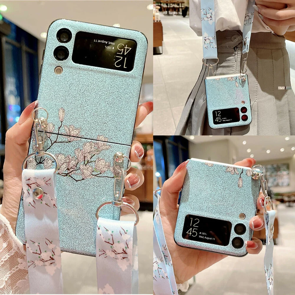 For Samsung Galaxy Z Flip 3 5G Cute Flowers Crossbody Lanyard Phone Case Z Flip3 Fashion Glitter Retro Floral Cover
For Samsung Galaxy Z Flip 3 5G Cute Flowers Crossbody Lanyard Phone Case Z Flip3 Fashion Glitter Retro Floral Cover
