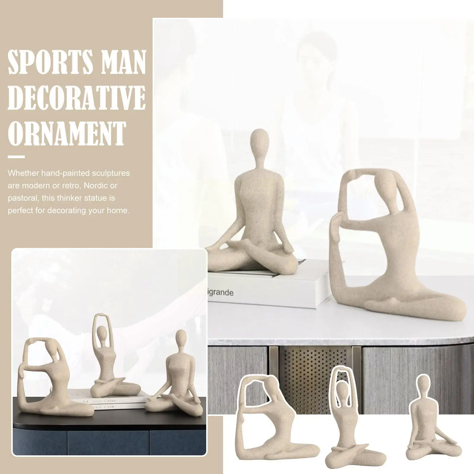Yoga Figure Resin Statue Modern Home Decoration Living Gift Decor Bedroom Accessories Table Christmas Decorations Y2g3
Yoga Figure Resin Statue Modern Home Decoration Living Gift Decor Bedroom Accessories Table Christmas Decorations Y2g3