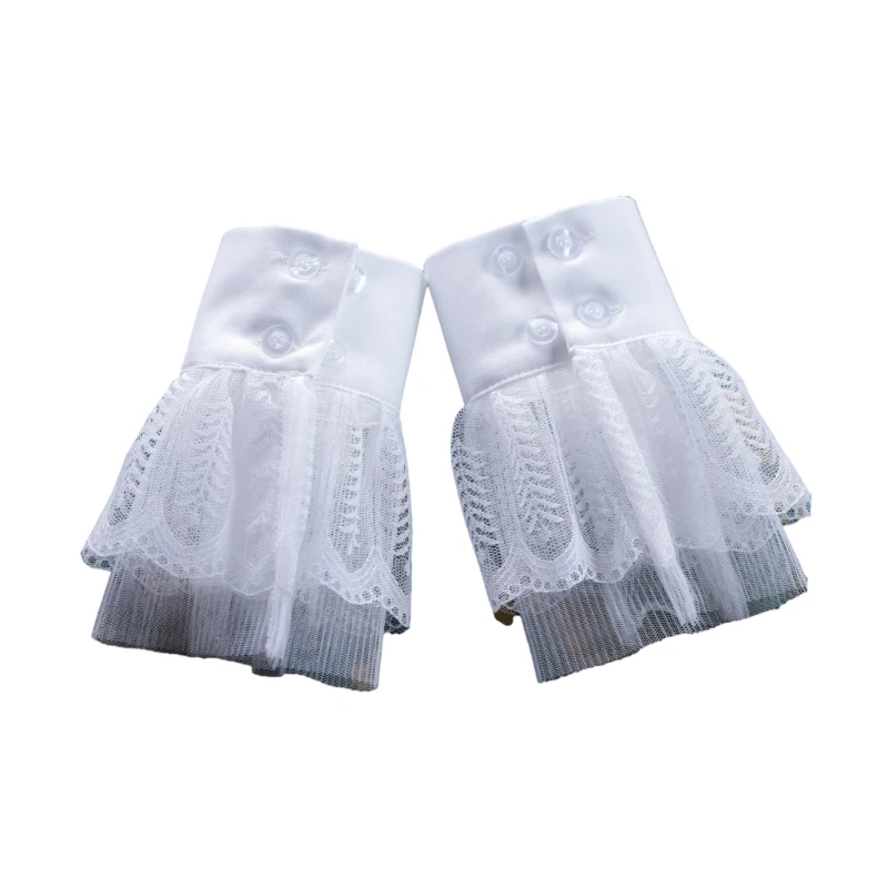 Sweet Ruffle Sleeves Girls Layered Wrist Cuffs for Woman Sweater Skirt Decorations Female Lace Wrist Cuffs Supplies
Sweet Ruffle Sleeves Girls Layered Wrist Cuffs for Woman Sweater Skirt Decorations Female Lace Wrist Cuffs Supplies