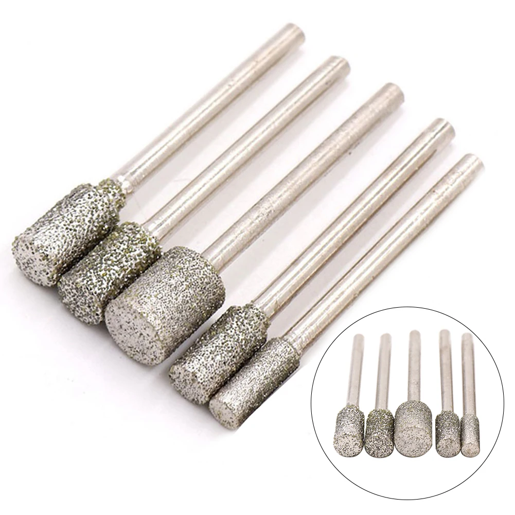 5 Pcs Diamond Grinding Bit 60 Grit Burring Abrasive Bits 3/4/5/6/8mm For Metal Jade Polishing Rotary Tools Grinder Accessories
5 Pcs Diamond Grinding Bit 60 Grit Burring Abrasive Bits 3/4/5/6/8mm For Metal Jade Polishing Rotary Tools Grinder Accessories