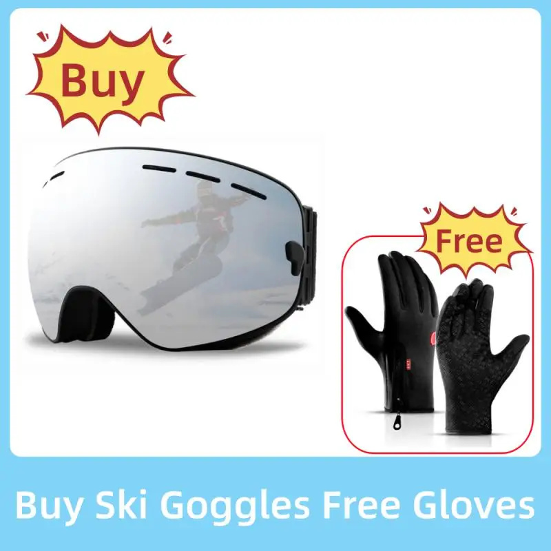 

Лыжные очки двухслойные с защитой UV400, незапотевающие большие лыжные очки, лыжная маска для мужчин и женщин, защитные лыжные зимние очки для сноуборда