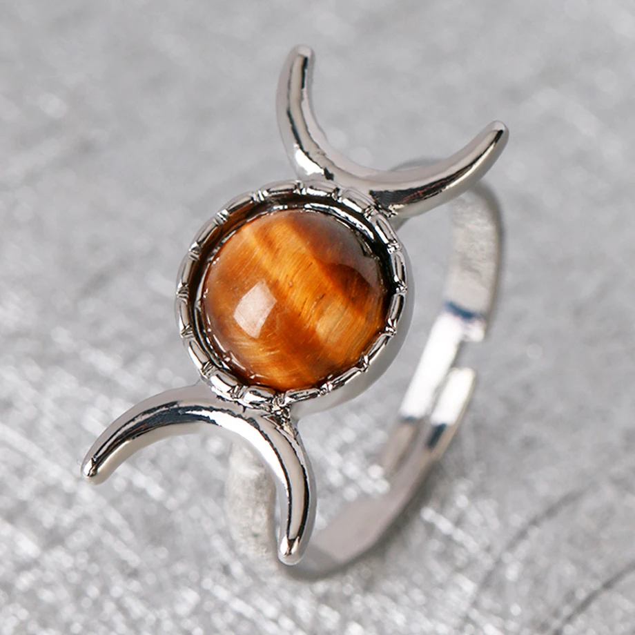 Vintage Crescent Rings For Women Fashion Moon Sun Natural Stone Jewelry Adjustable Silver Color Quartz Amethyst Ring Summer Gift
Vintage Crescent Rings For Women Fashion Moon Sun Natural Stone Jewelry Adjustable Silver Color Quartz Amethyst Ring Summer Gift