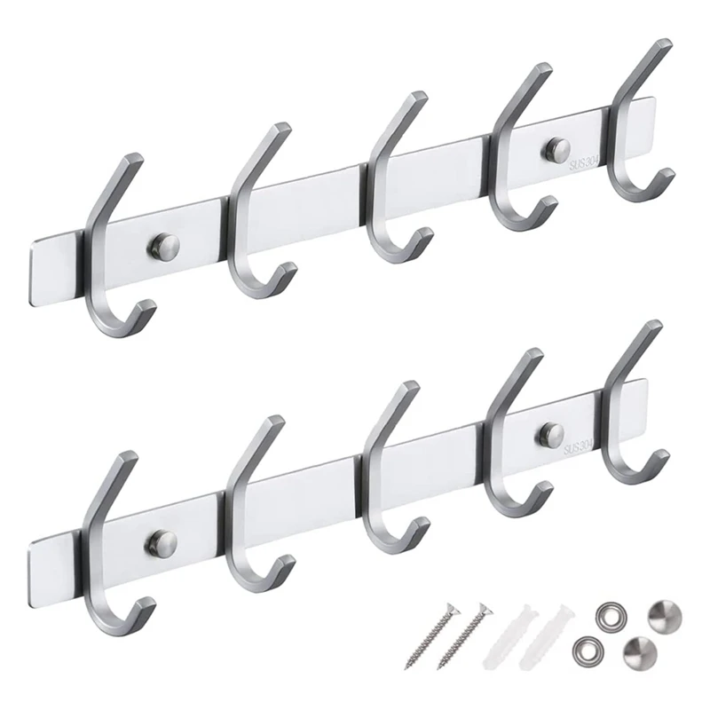 2Pcs Coat Racks For Wall - Stainless Steel Coat Hooks - Heavy Duty Coat Hooks Wall Mounted - Wall Hanger Wall Hooks
2Pcs Coat Racks For Wall - Stainless Steel Coat Hooks - Heavy Duty Coat Hooks Wall Mounted - Wall Hanger Wall Hooks