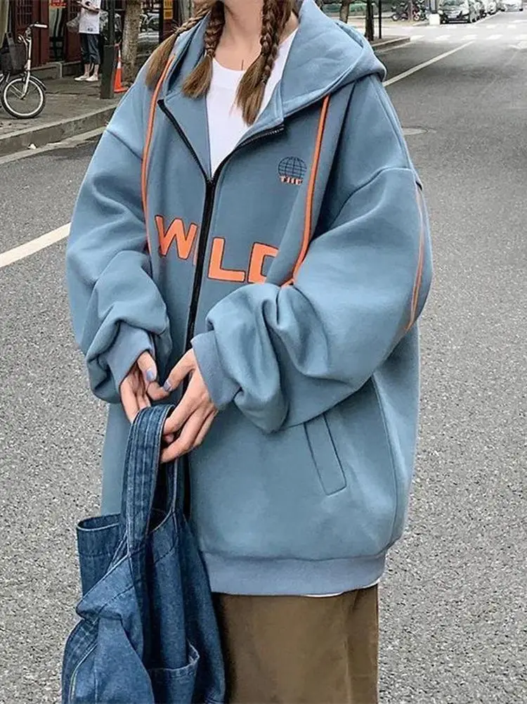 Oversized hooded sweatshirts women sweatshirt with zipper 2022 spring Korean fashion preppy style mid-length couple jacket trend
Oversized hooded sweatshirts women sweatshirt with zipper 2022 spring Korean fashion preppy style mid-length couple jacket trend
