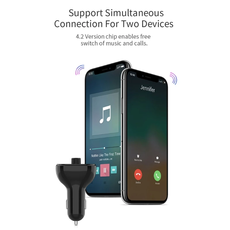 Bluetooth-модулятор Автомобильный беспроводной с двумя USB-портами и поддержкой быстрой зарядки
Bluetooth-модулятор Автомобильный беспроводной с двумя USB-портами и поддержкой быстрой зарядки