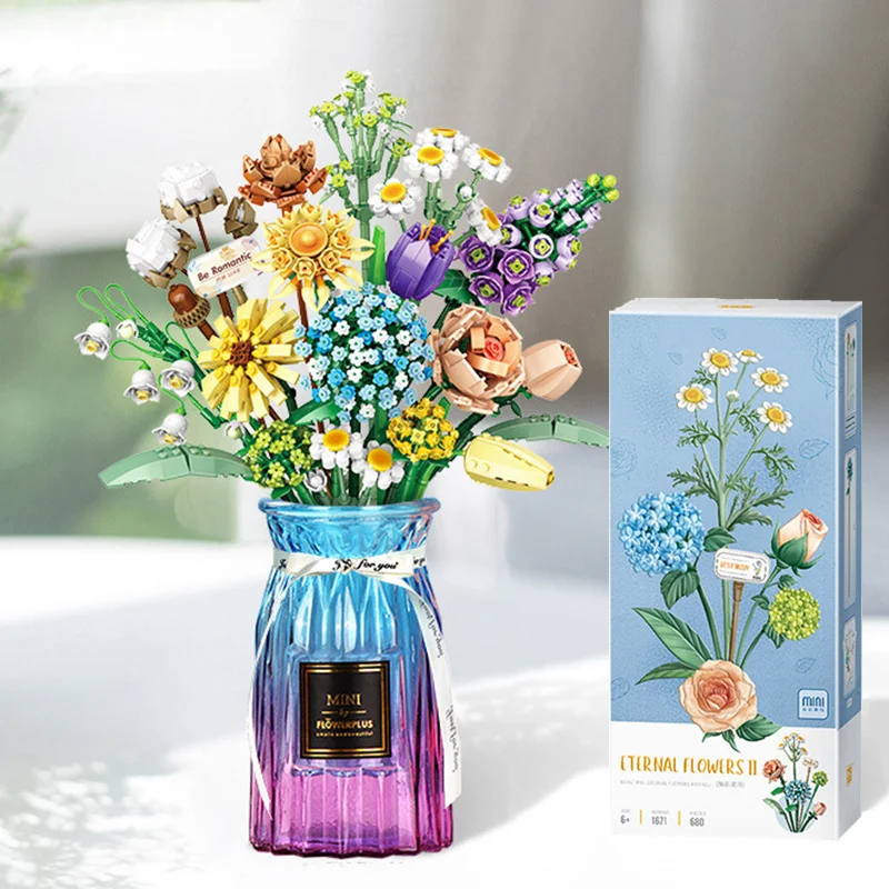Fomantic Flower Bouquet Building Block Bricks DIY Flowers Toys Home Decoration Plant Potted Plants Tulip For Girls Kids Toy Gift
Fomantic Flower Bouquet Building Block Bricks DIY Flowers Toys Home Decoration Plant Potted Plants Tulip For Girls Kids Toy Gift