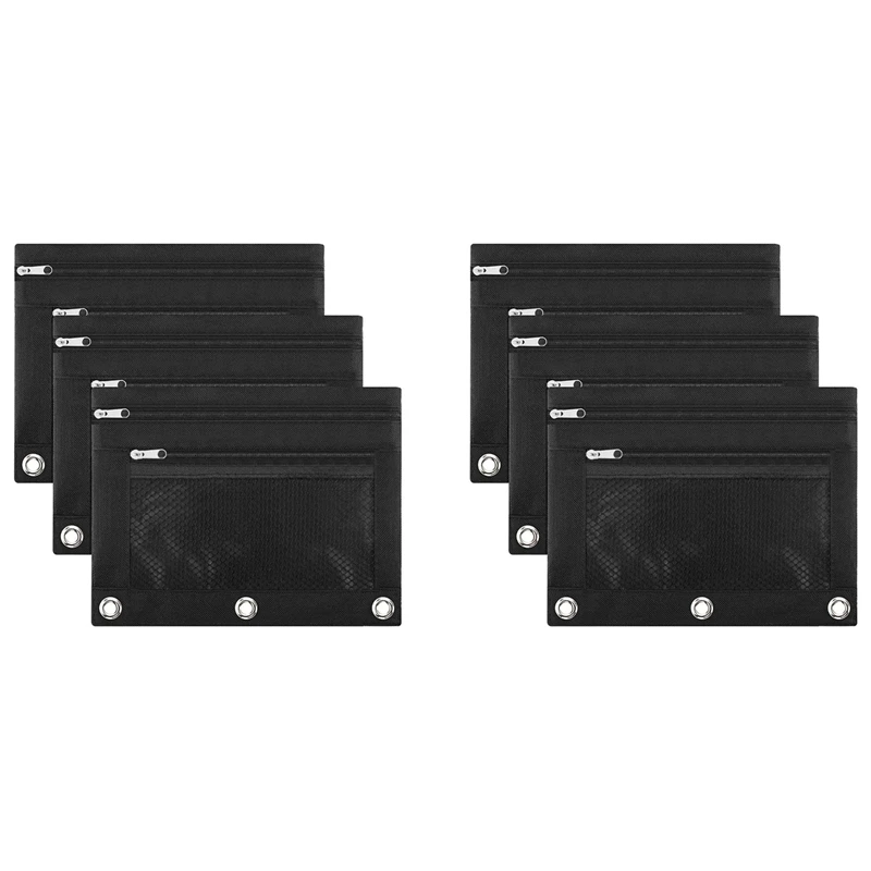 6 Pack Pencil Pouch 3 Hole Binder Zipper Pen Pouches Cloth Pencil Case For Office College School Supplies Cosmetics 
6 Pack Pencil Pouch 3 Hole Binder Zipper Pen Pouches Cloth Pencil Case For Office College School Supplies Cosmetics