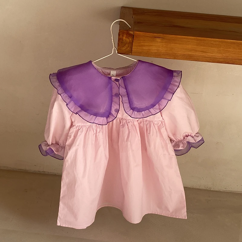 Spring Autumn Girls Dress Baby Dress Kids Dress Children Vestidos Clothes Fashion Ins Eugan Yarn Ruched Mesh Collar 2-6Y
Spring Autumn Girls Dress Baby Dress Kids Dress Children Vestidos Clothes Fashion Ins Eugan Yarn Ruched Mesh Collar 2-6Y