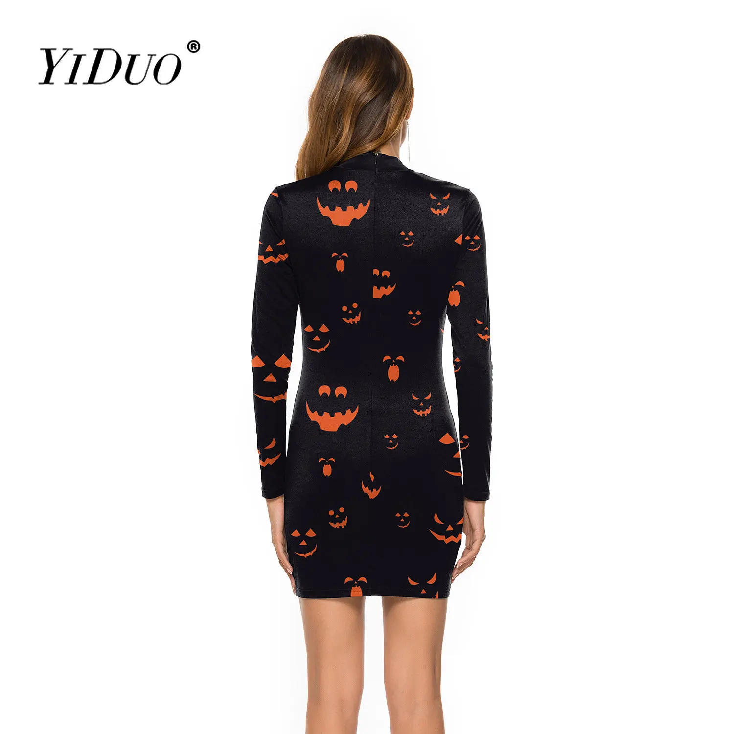 YI DUO 2022 New Halloween 3D Horror Pumpkin Digital Print Slim Long Sleeve Dress for Women
YI DUO 2022 New Halloween 3D Horror Pumpkin Digital Print Slim Long Sleeve Dress for Women