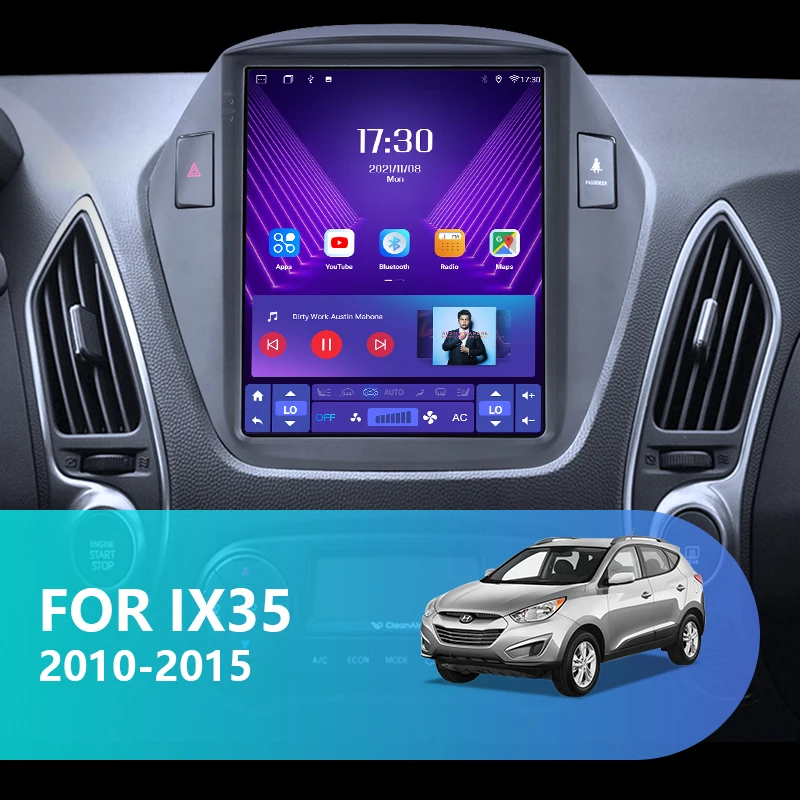 Автомагнитола JMCQ для Hyundai Tucson 2 IX35 2009-2015 Din Android 11 |