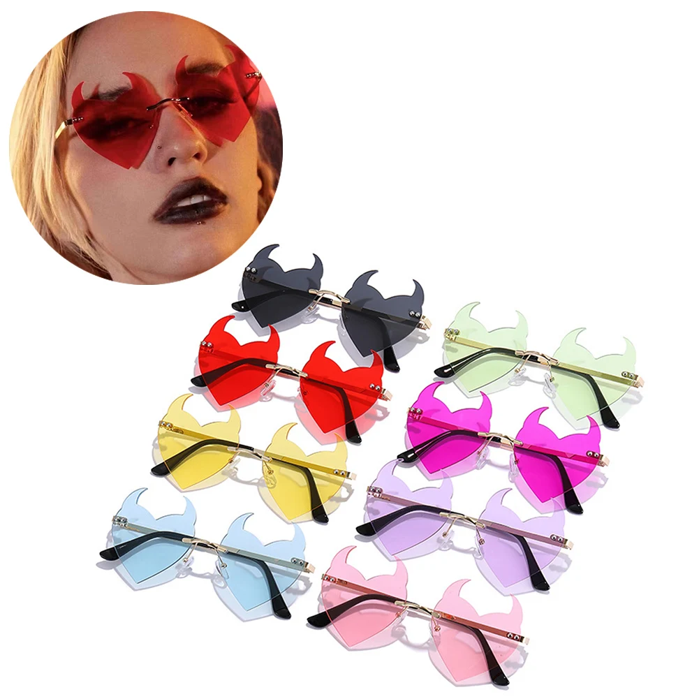 Women Sunglasses Fashion Rimless Sunglass Devil Ear Heart Shape Sun Glasses Retro UV400 Gradients Shades Luxury Feamle Eyewear
Women Sunglasses Fashion Rimless Sunglass Devil Ear Heart Shape Sun Glasses Retro UV400 Gradients Shades Luxury Feamle Eyewear