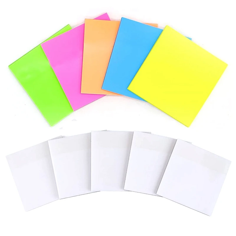 500 Sheets, 3 X 3Inch Colorful Transparent Sticky Notes Waterproof Self-Adhesive For MEMO
500 Sheets, 3 X 3Inch Colorful Transparent Sticky Notes Waterproof Self-Adhesive For MEMO