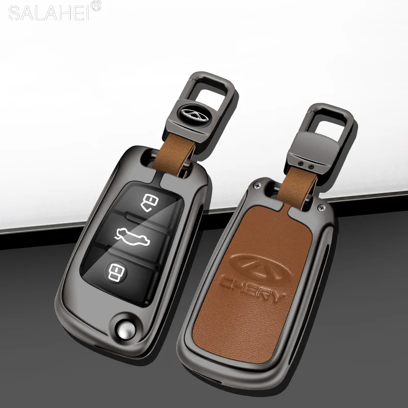Metal Leather Car Key Case Cover Fob Protector For Chery ARRIZO7 E3 E5 A3 A5 Tiggo 2 3 5 3X Fulwin2 Eastar 3 Buttons Keyless
Metal Leather Car Key Case Cover Fob Protector For Chery ARRIZO7 E3 E5 A3 A5 Tiggo 2 3 5 3X Fulwin2 Eastar 3 Buttons Keyless