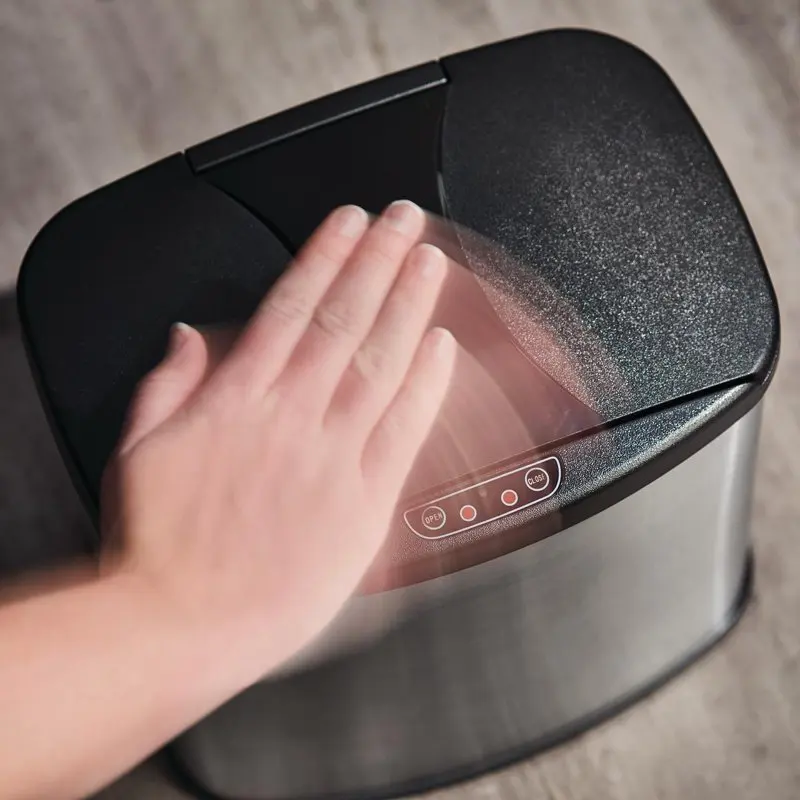 Stunning Free Stainless Steel 1. Gallon Automatic Sensor Trash Can - Perfect for Bathroom, Bedroom or Office.
Stunning Free Stainless Steel 1. Gallon Automatic Sensor Trash Can - Perfect for Bathroom, Bedroom or Office.