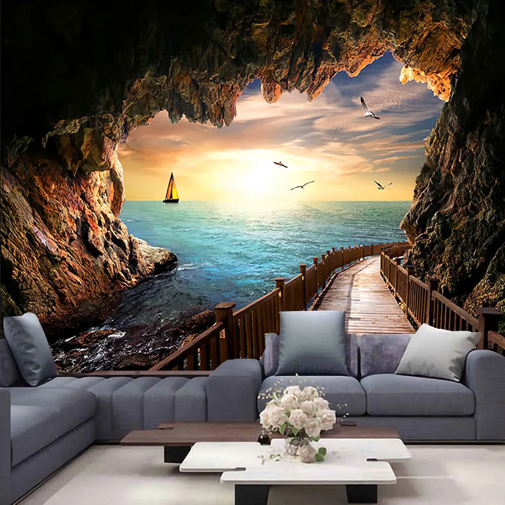 Sunset Cave Sailing Seagull Landscape Tapestry Wall Hanging Forest Waterfall Lotus Cloth Tapestries Home Decor For Living Room
Sunset Cave Sailing Seagull Landscape Tapestry Wall Hanging Forest Waterfall Lotus Cloth Tapestries Home Decor For Living Room