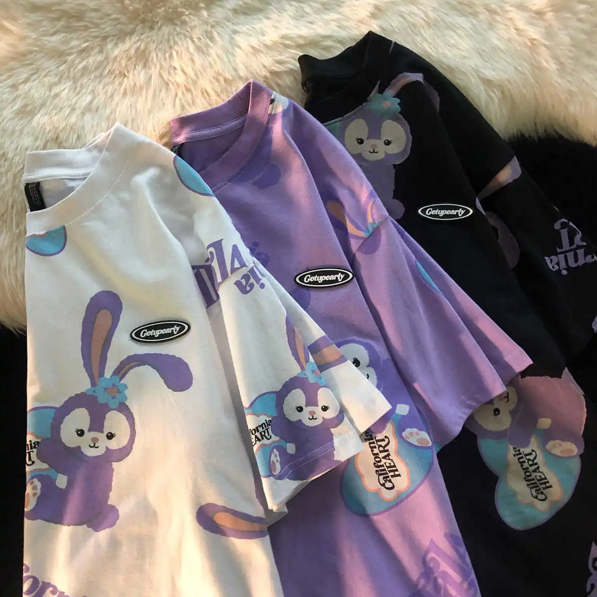 Women T Shirt Disney Cartoon O Neck Kawaii Tee Shirt Clothes Letter Purple Tees Anime Cute Short Sleeve Summer Top Sweet Tshirts
Women T Shirt Disney Cartoon O Neck Kawaii Tee Shirt Clothes Letter Purple Tees Anime Cute Short Sleeve Summer Top Sweet Tshirts