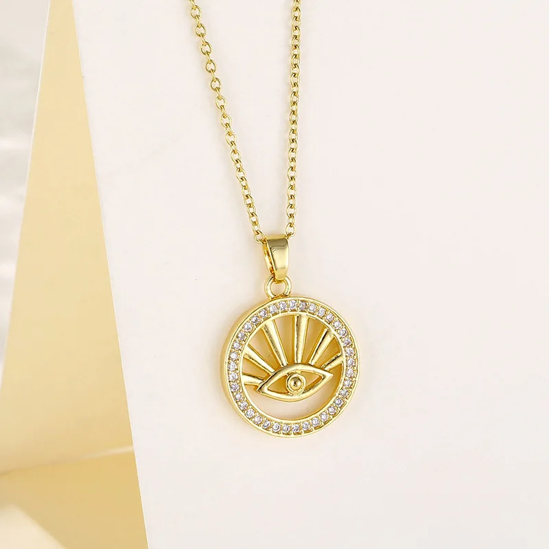 Gold Color Round Zircon Evil Eye Necklaces for Women Devil Eye Pendant Choker Chain Necklace Stainless Steel Jewelry
Gold Color Round Zircon Evil Eye Necklaces for Women Devil Eye Pendant Choker Chain Necklace Stainless Steel Jewelry