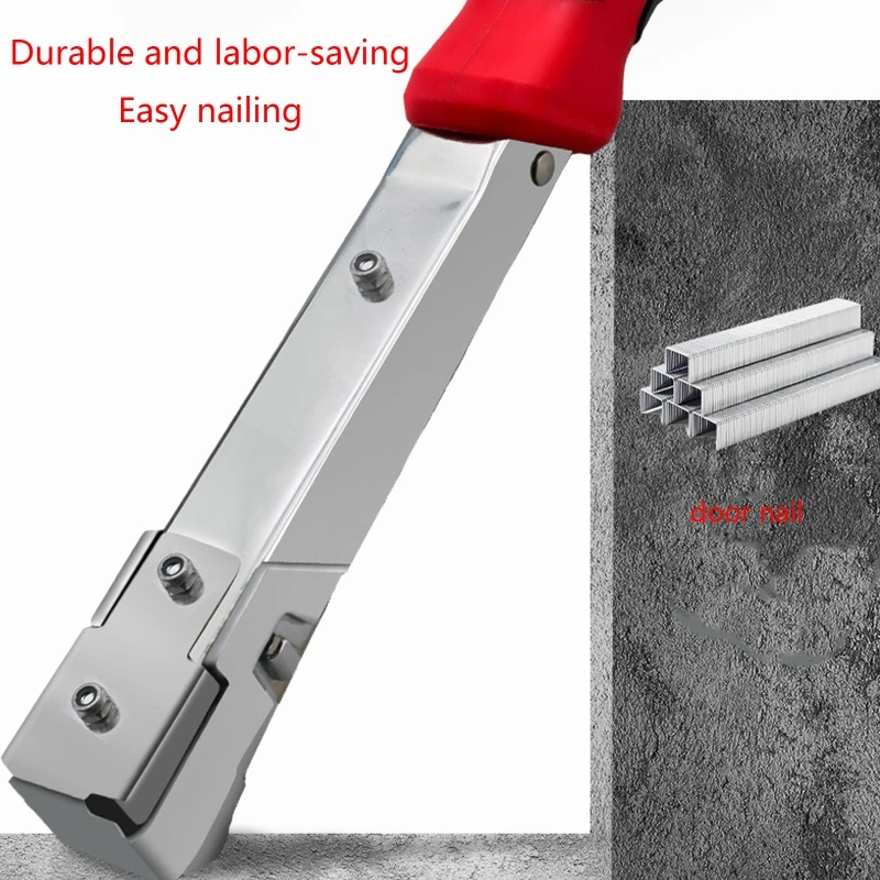 Multifunctional Nail Gun Alloy Manual Nailer for Wood Boxes Furniture Carpet DIY Wire Indoor Decoration Woodworking Tool
Multifunctional Nail Gun Alloy Manual Nailer for Wood Boxes Furniture Carpet DIY Wire Indoor Decoration Woodworking Tool