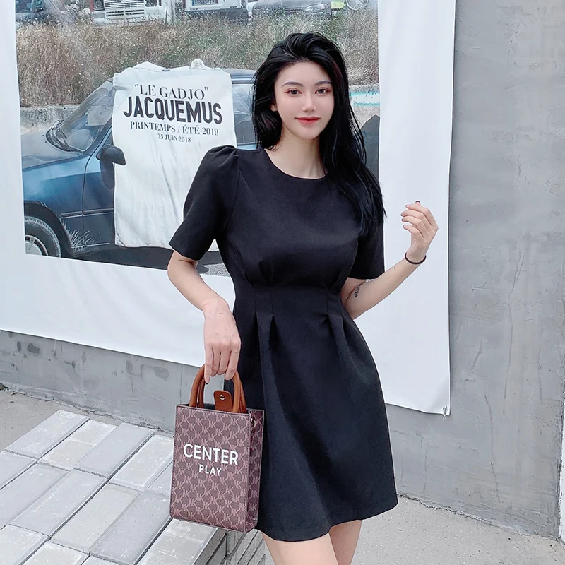 COIGARSAM Summer Women 2022 New French Style Office Lady Short Sleeve O-Neck High Waist Black Dress Dropshipping
COIGARSAM Summer Women 2022 New French Style Office Lady Short Sleeve O-Neck High Waist Black Dress Dropshipping