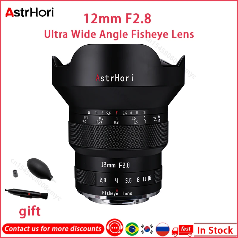 AstrHori 12 мм F2.8 Полнокадровый ультра широкоугольный объектив рыбий глаз для Sony E Canon RF Nikon Z Fuji GFX Mount L Mount
AstrHori 12 мм F2.8 Полнокадровый ультра широкоугольный объектив рыбий глаз для Sony E Canon RF Nikon Z Fuji GFX Mount L Mount