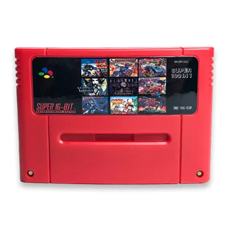 Retro Action Games Card Super 100 in 1 EUR Version Games Cartridge for SNES Hagane Castlevania Vampire's kiss Super Turrican
Retro Action Games Card Super 100 in 1 EUR Version Games Cartridge for SNES Hagane Castlevania Vampire's kiss Super Turrican