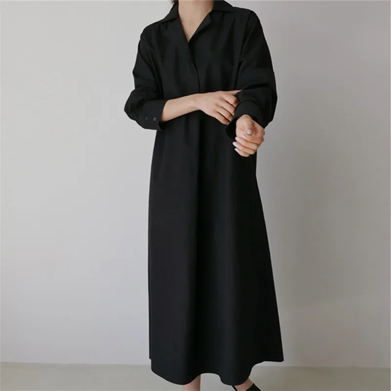 SuperAen 2022 Solid Loose Oversized Turn Down Collar Shirt Slim V-neck Full College Style A-LINE Casual Dresses for Women
SuperAen 2022 Solid Loose Oversized Turn Down Collar Shirt Slim V-neck Full College Style A-LINE Casual Dresses for Women