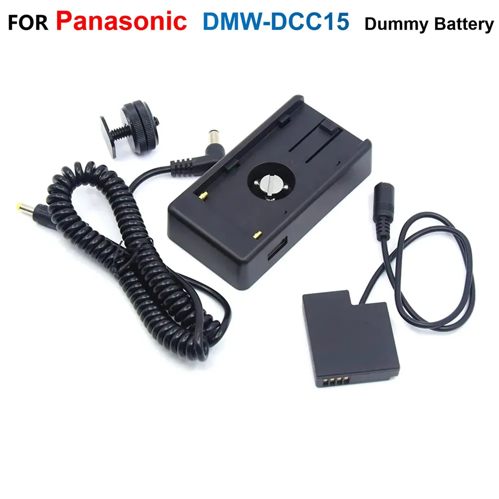 DCC15 DMW-BLH7 Dummy Battery With NP F550 F750 F960 Battery Adapter Plate Kit For Panasonic Camera DMC-GF7 GF8 GM1 GM5 LX10 LX15
DCC15 DMW-BLH7 Dummy Battery With NP F550 F750 F960 Battery Adapter Plate Kit For Panasonic Camera DMC-GF7 GF8 GM1 GM5 LX10 LX15