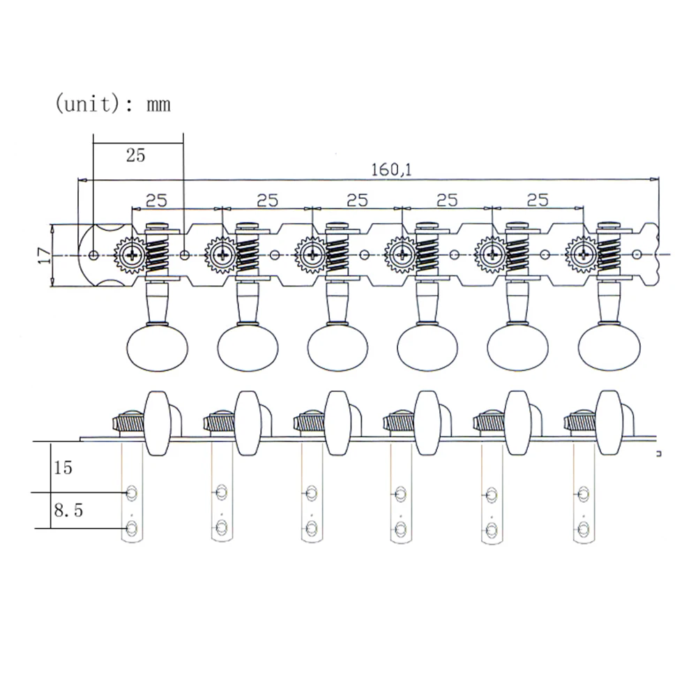 12 Strings Guitar Tunes Machine Head Metal & Plastic Replacement 6L 6R 6mm Diameter Fit Most 12 String Guitars
12 Strings Guitar Tunes Machine Head Metal & Plastic Replacement 6L 6R 6mm Diameter Fit Most 12 String Guitars