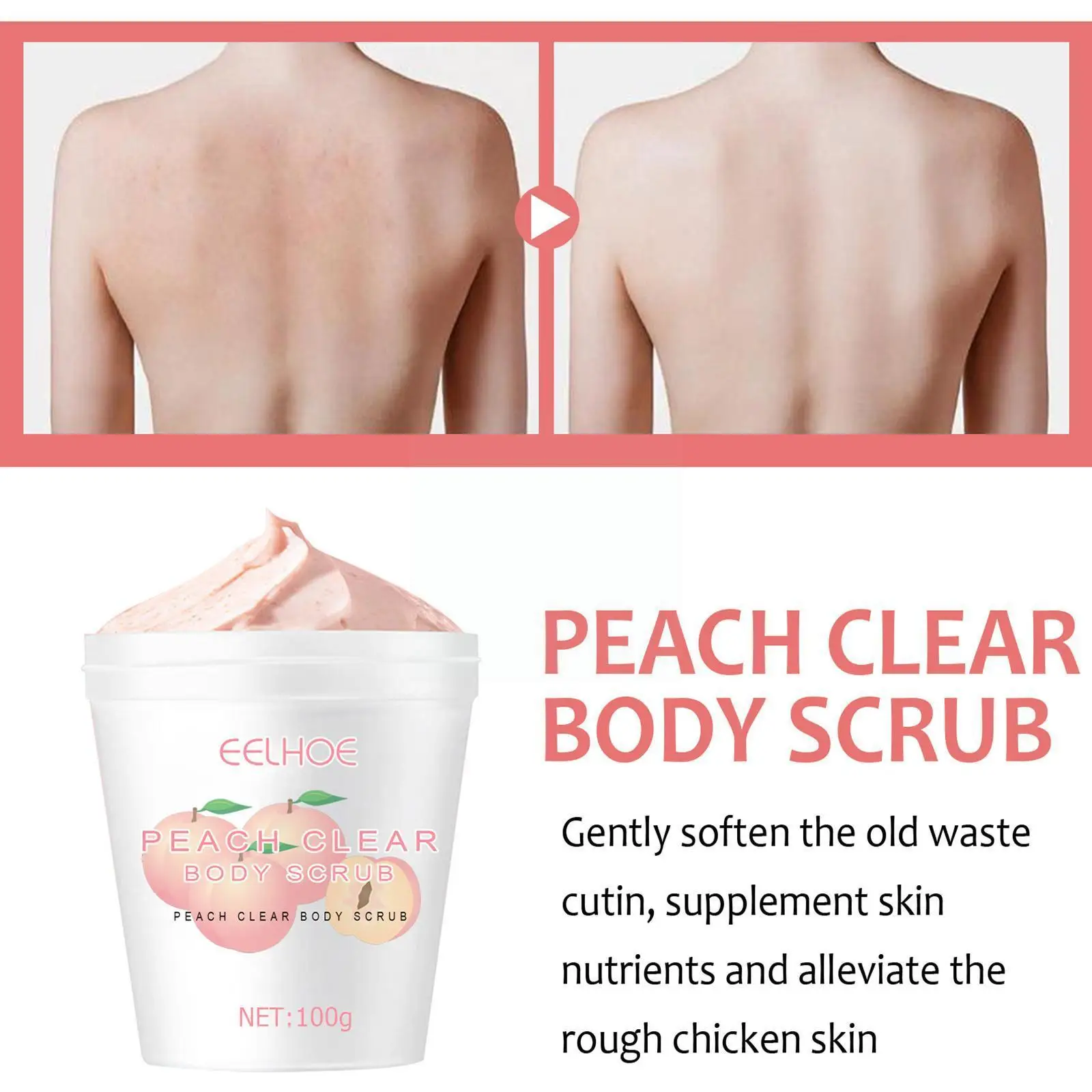 100g Peach Body Scrub Cream Deep Cleansing Dead Skin Whitening Smooth Exfoliates Scrub Body Care Moisturizing Body Remove X0l7
100g Peach Body Scrub Cream Deep Cleansing Dead Skin Whitening Smooth Exfoliates Scrub Body Care Moisturizing Body Remove X0l7