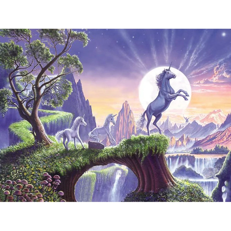 Full square diamond 5D DIY diamond embroidery moonlight unicorn diamond painting Cross Stitch Rhinestone mosaic decoration CX
Full square diamond 5D DIY diamond embroidery moonlight unicorn diamond painting Cross Stitch Rhinestone mosaic decoration CX