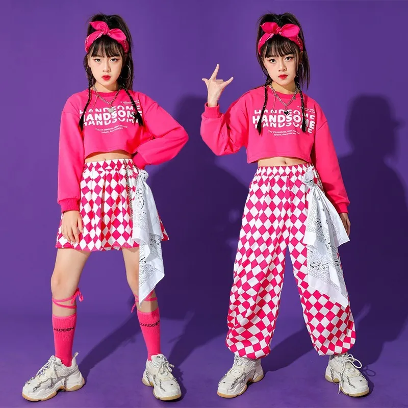 Girls Hip Hop Clothes Crop Top Baggy Pants Children Sweatshirt Plaid Skirt Kids Streetwear Jazz Cheerleader Street Dance Costume
Girls Hip Hop Clothes Crop Top Baggy Pants Children Sweatshirt Plaid Skirt Kids Streetwear Jazz Cheerleader Street Dance Costume