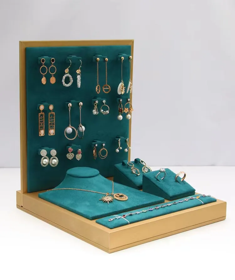 Vintage European Style Earring Rack Green Microfiber Flannelette Double-sided Necklace Bracelet rack Set Jewelry Rack
Vintage European Style Earring Rack Green Microfiber Flannelette Double-sided Necklace Bracelet rack Set Jewelry Rack