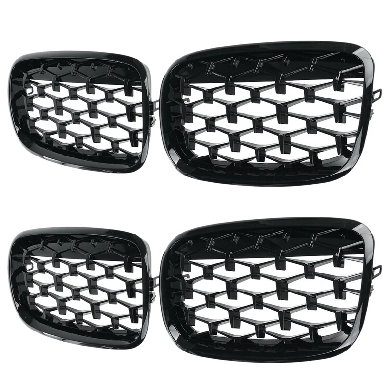 4X Car Diamond Grills Front Kidney Grill Chrome Mesh Grille Car Accessories For BMW E70 E71 E72 X5 X6 2007-2013 Black
4X Car Diamond Grills Front Kidney Grill Chrome Mesh Grille Car Accessories For BMW E70 E71 E72 X5 X6 2007-2013 Black