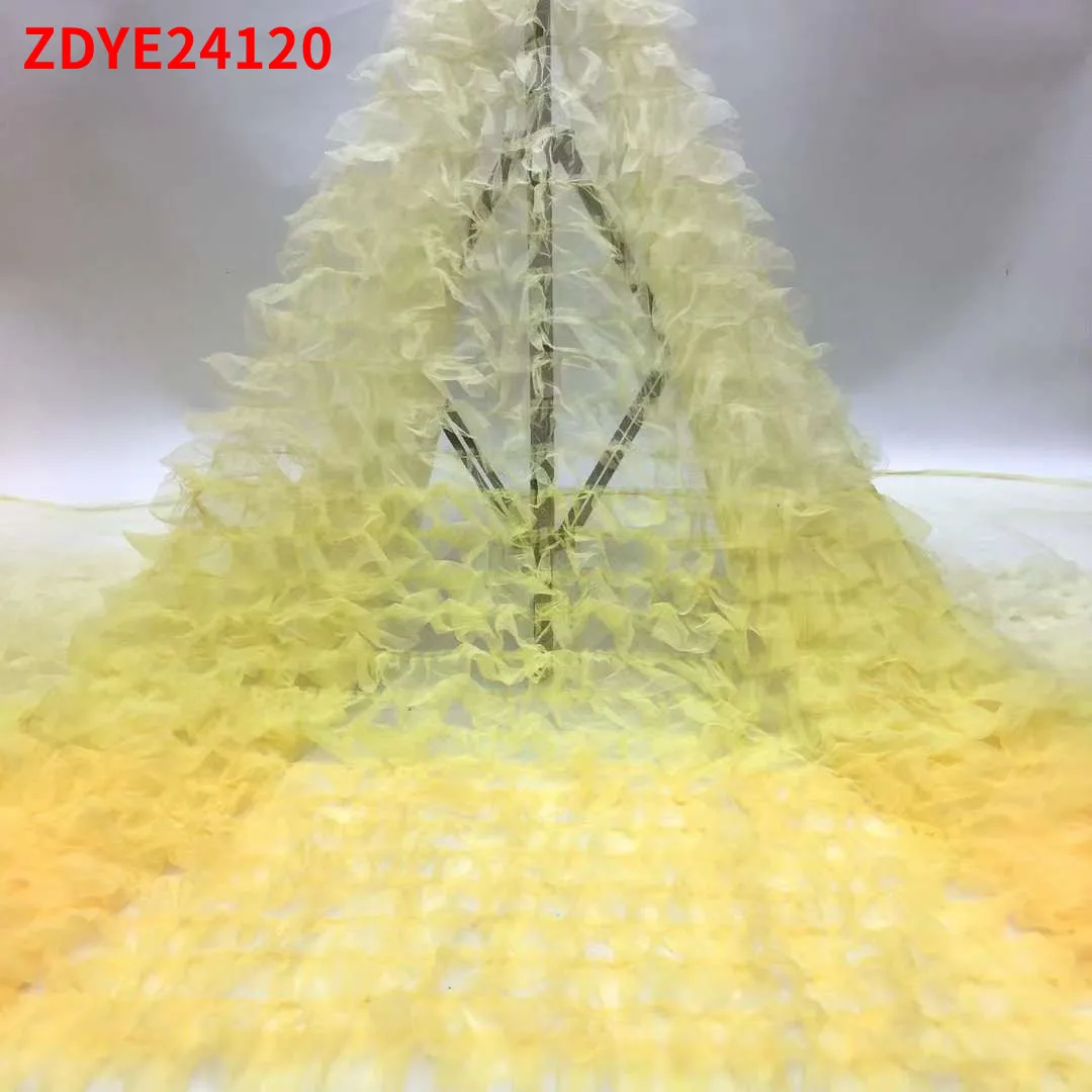 African Popular Handmade 3d Lace Textiles Ankara Tulle Mesh Dress Fabric Product 5 Yards/Lot ZDYE24120
African Popular Handmade 3d Lace Textiles Ankara Tulle Mesh Dress Fabric Product 5 Yards/Lot ZDYE24120