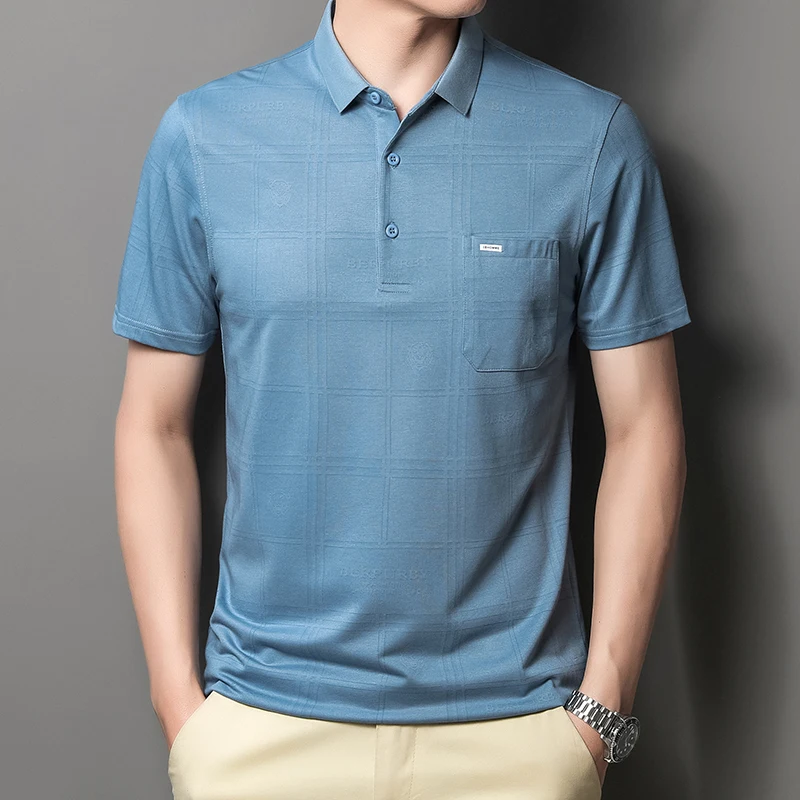 Luxury Lapel Tshirts for Men Designer Soft Cool Polo Lattic Short Sleeve Pocket Korean Summer Logo New Business Fashion Classic
Luxury Lapel Tshirts for Men Designer Soft Cool Polo Lattic Short Sleeve Pocket Korean Summer Logo New Business Fashion Classic