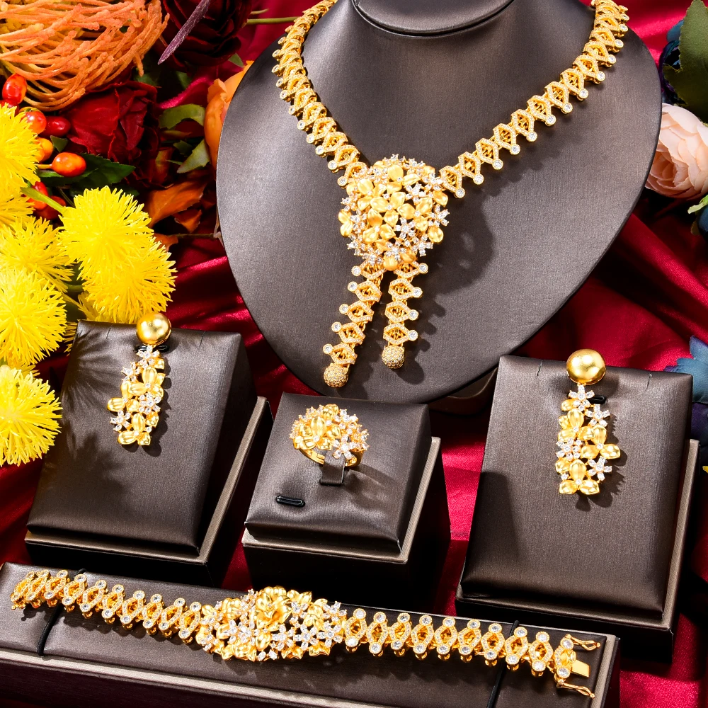 GODKI Роскошные комплекты ювелирных изделий из 4 предметов в африканском стиле для женщин, свадебные кубические циркониевые чокеры, Дубай, Сва... 
GODKI Роскошные комплекты ювелирных изделий из 4 предметов в африканском стиле для женщин, свадебные кубические циркониевые чокеры, Дубай, Сва...