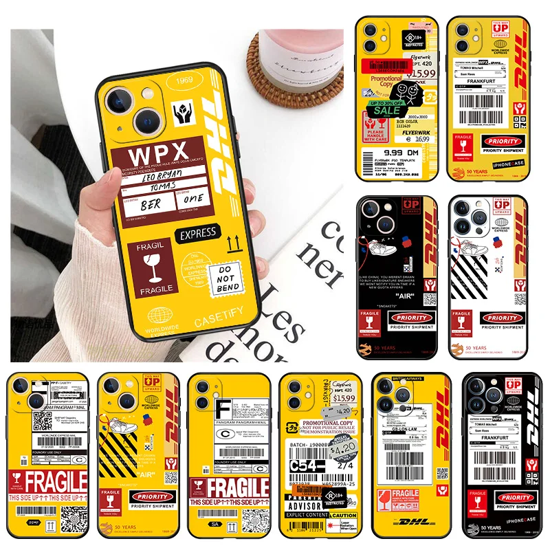 Black Silicone Label Dhl Express Phone Case for iphone 14ProMax 13 11 12 Pro XS Max Mini XR SE 8 7 14 Plus X Soft Matte Cover
Black Silicone Label Dhl Express Phone Case for iphone 14ProMax 13 11 12 Pro XS Max Mini XR SE 8 7 14 Plus X Soft Matte Cover