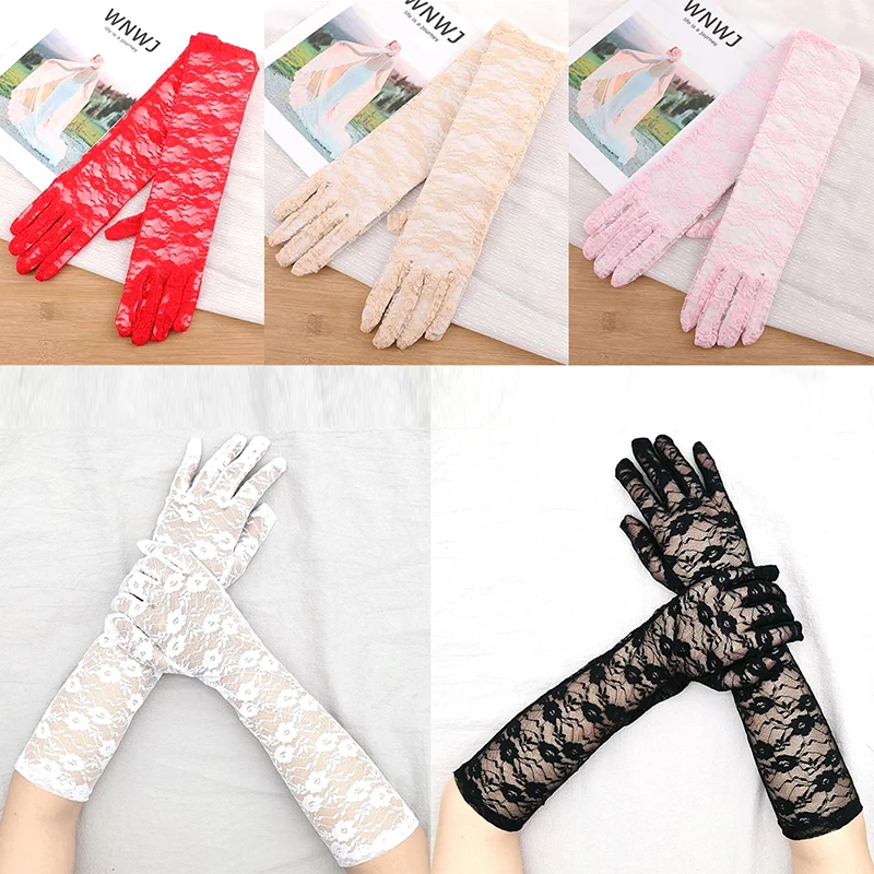 1Pair Women Long Lace Gloves Sexy Fishnet Glove Lady Mitten Sun Gloves Wedding Bridal Evening Party Prom Dress Accessories
1Pair Women Long Lace Gloves Sexy Fishnet Glove Lady Mitten Sun Gloves Wedding Bridal Evening Party Prom Dress Accessories