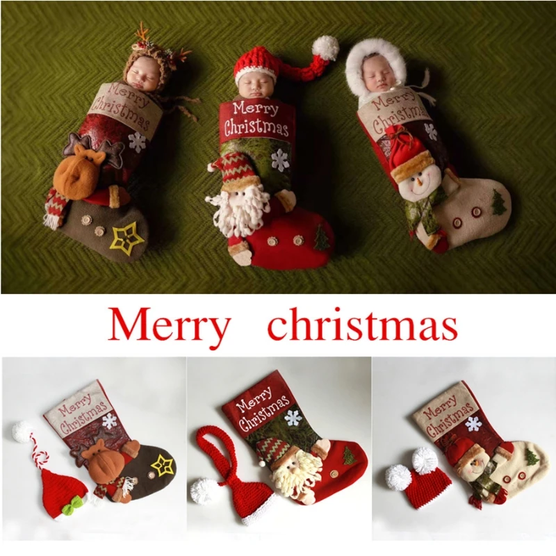 Cute Baby Photo Props White Red Knitting Hat Christmas Stocking Sleeping Sack Xmas Cosplay Costume for 0-2 Months Baby
Cute Baby Photo Props White Red Knitting Hat Christmas Stocking Sleeping Sack Xmas Cosplay Costume for 0-2 Months Baby