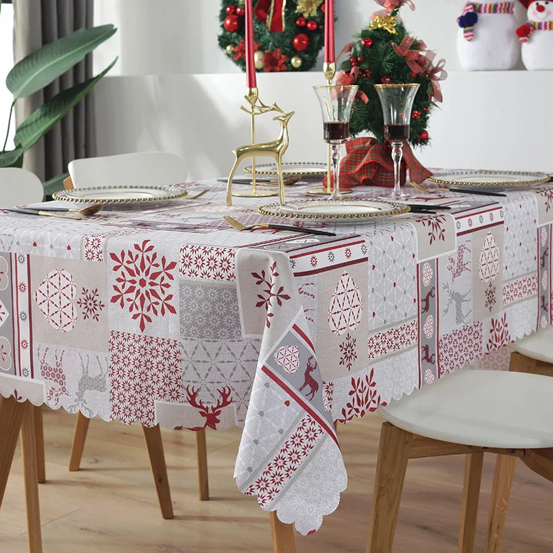 Red Christmas Decorative Tablecloth Household Coffee Table Dining Table Waterproof And Oil-Proof Square Round Tablecloth
Red Christmas Decorative Tablecloth Household Coffee Table Dining Table Waterproof And Oil-Proof Square Round Tablecloth