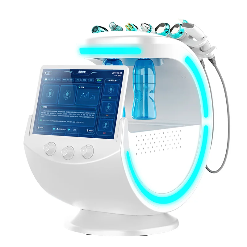 

Ice Blue Magic Mirror Skin Analyzer Face Lifting Microdermoabrasion Oxygen Sprayer Hydrodermabrasion Deep Cleaning Machine