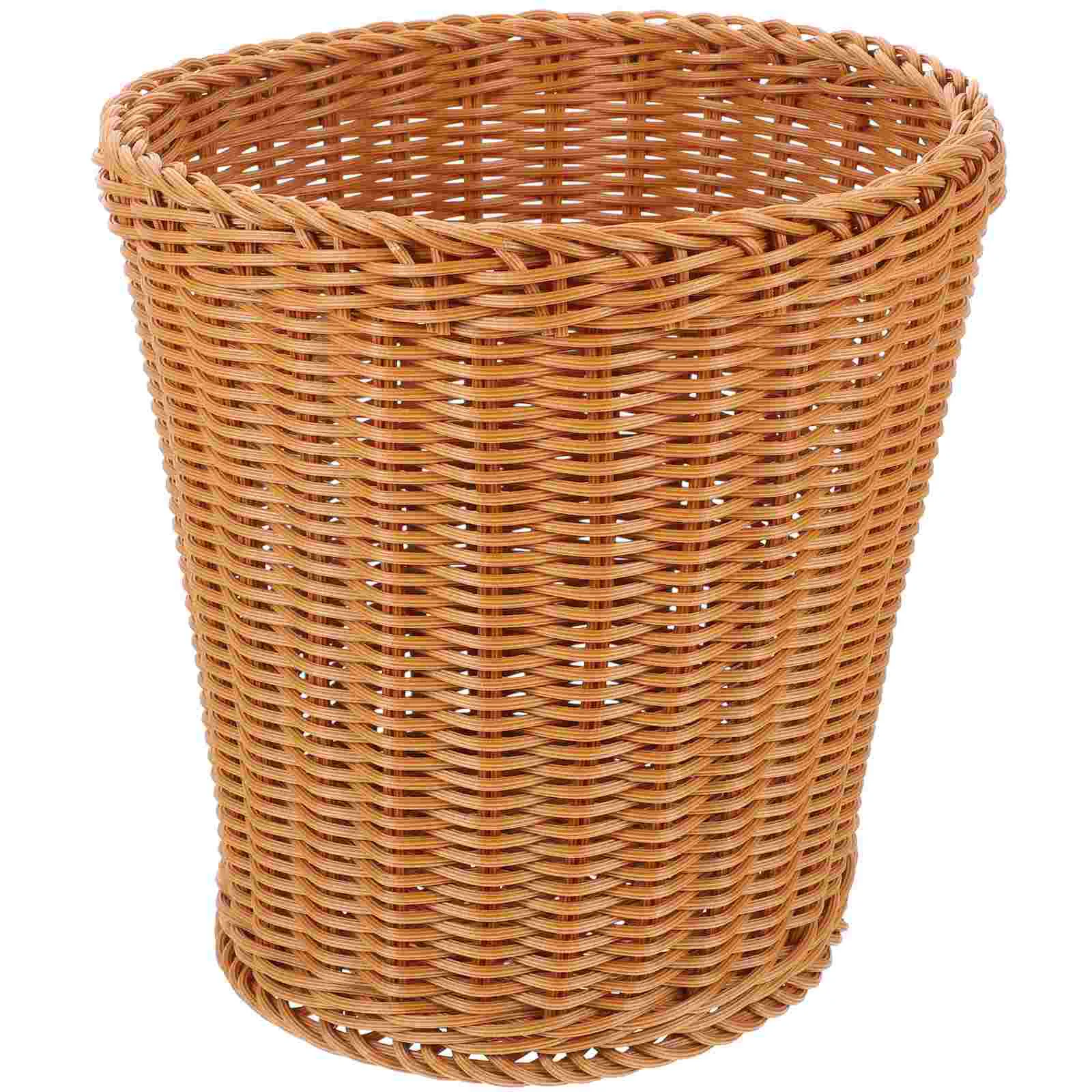 Rattan Trash Can Decorative Woven Basket Wastepaper Wicker Storage Sundries Container Pastoral Style Household Plastic
Rattan Trash Can Decorative Woven Basket Wastepaper Wicker Storage Sundries Container Pastoral Style Household Plastic