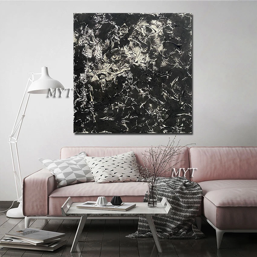 No Framed Knife Palette Abstract Painting Black And White Simple Style Wall Picture For Bedroom Handmade Art Home Decor
No Framed Knife Palette Abstract Painting Black And White Simple Style Wall Picture For Bedroom Handmade Art Home Decor