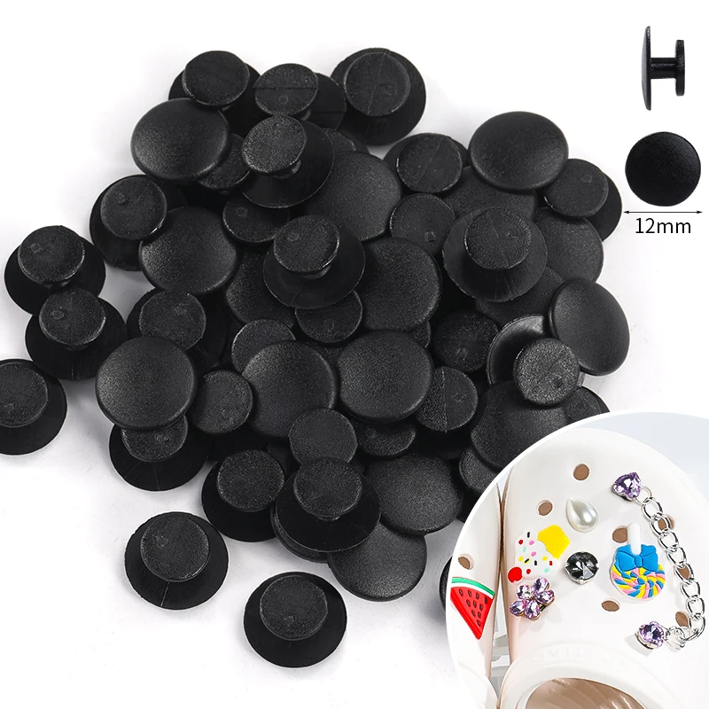 100pcs 12mm Black Transparent Plastic Buttons For Diy Ornaments Shoes Charms Garden Sandals Accessories Lightweight Buckles
100pcs 12mm Black Transparent Plastic Buttons For Diy Ornaments Shoes Charms Garden Sandals Accessories Lightweight Buckles